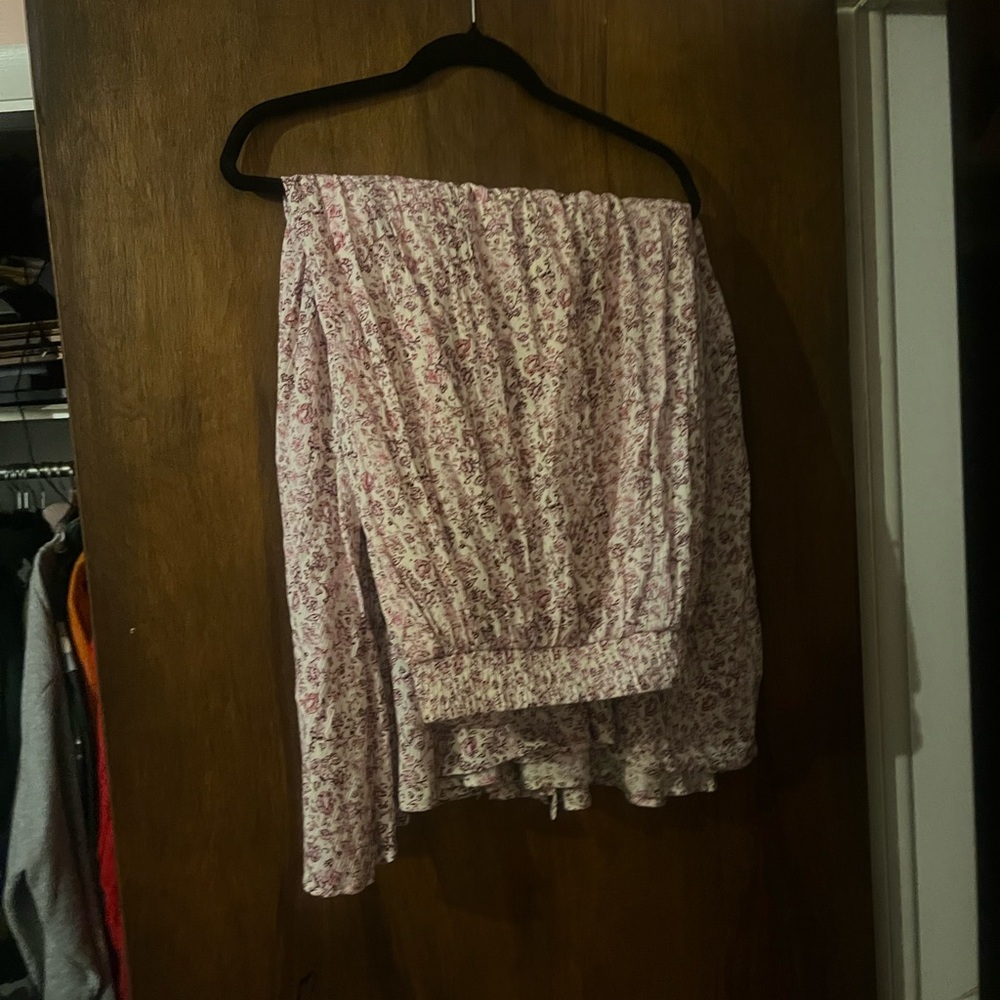 Chic Floral A-Line Skirt in Pink